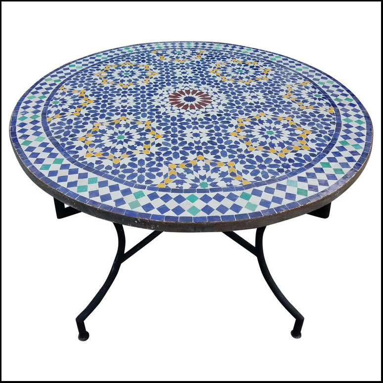 48″ Diameter Settachia 2 Moroccan Mosaic Table