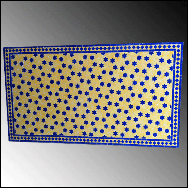 60″ x 32″ Yellow / Blue Mosaic Table Top
