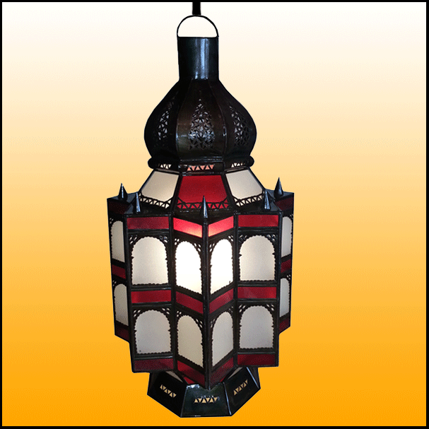 Moroccan Glass Lantern Carcadan