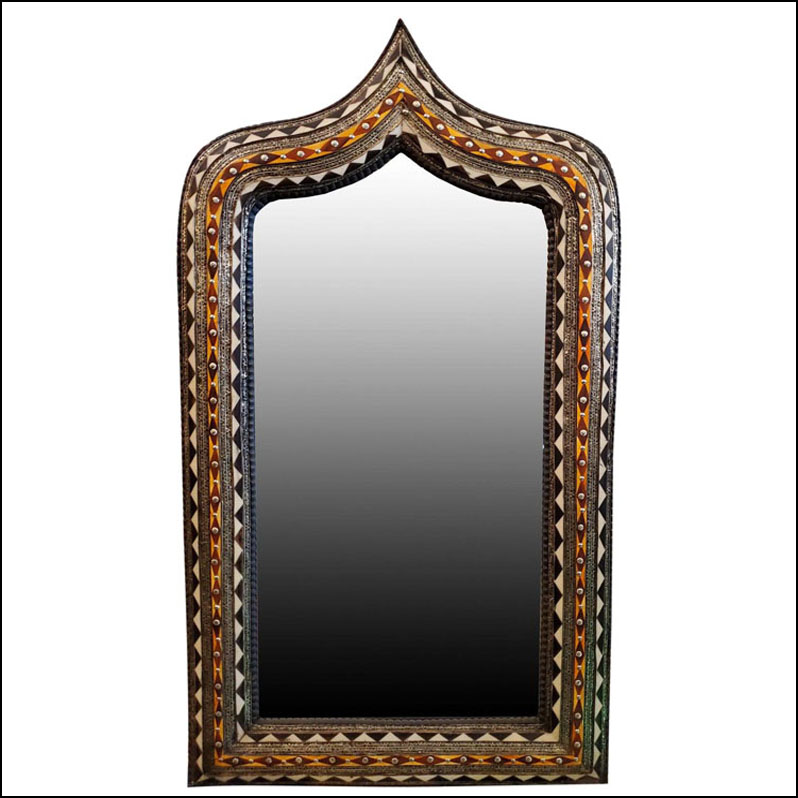 Large Moroccan Arched Camel Bone Mirror