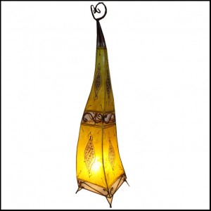 Moroccan Henna Lamp | Moroccan Goat Skin Lamp | Lighting & Decor