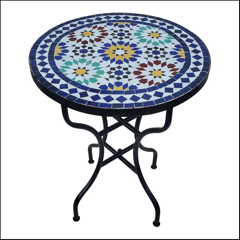 24″ Beldia Pattern Moroccan Mosaic Table