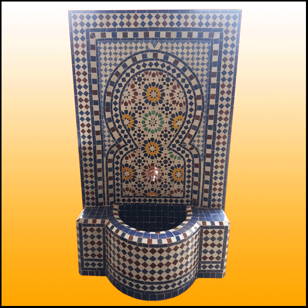 Atlantic Blue Moroccan Mosaic Fountain