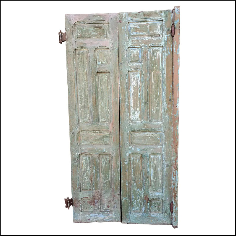 Double Panel Moroccan Multicolor Wooden Door / Handpainted LM 28