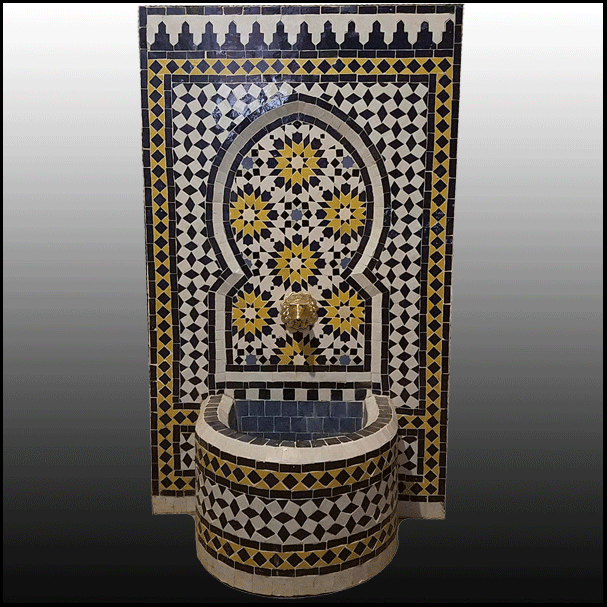 Tazia Y Moroccan Mosaic Fountain – All Glazed