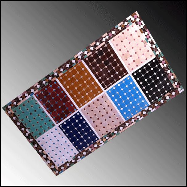 60″ x 32″ Multicolor Moroccan Mosaic Table – Sampler 2