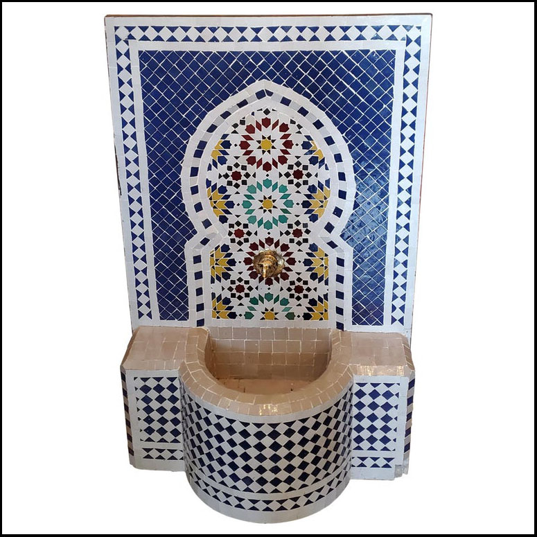 Cobal Blue Moroccan Mosaic Fountain