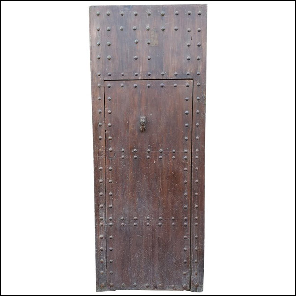 Old Brown Moroccan Wooden Door