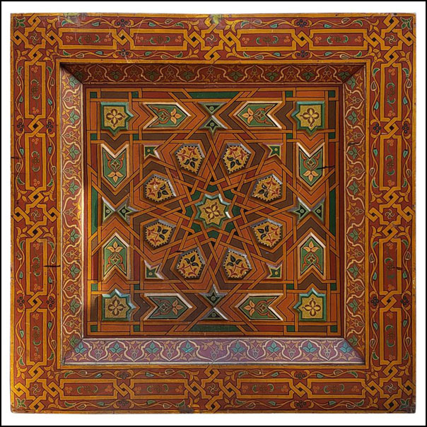 Moroccan Hand Painted Wall Hanging / Wooden Ceiling 23MO58 Living Morocco