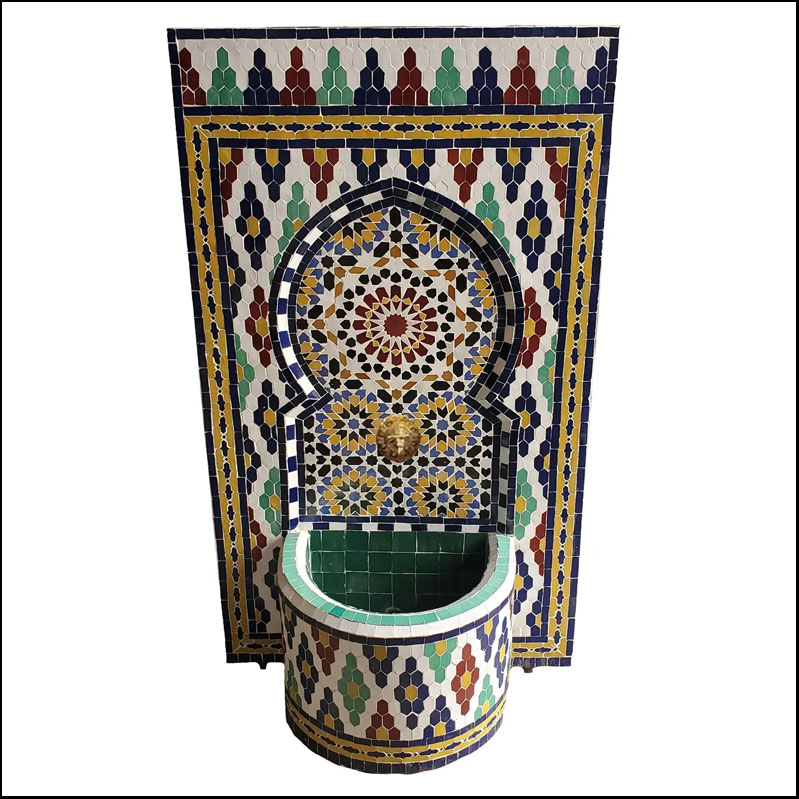 Settachia Handmade Moroccan Mosaic Fountain / Tawhid