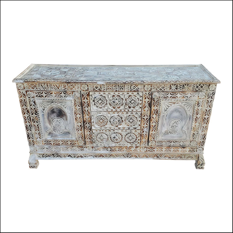 Moroccan Berber Style Wooden Media Stand