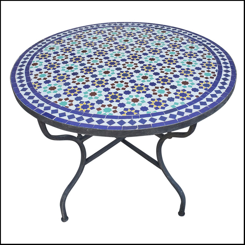 40″ Twika Pattern Moroccan Mosaic Table