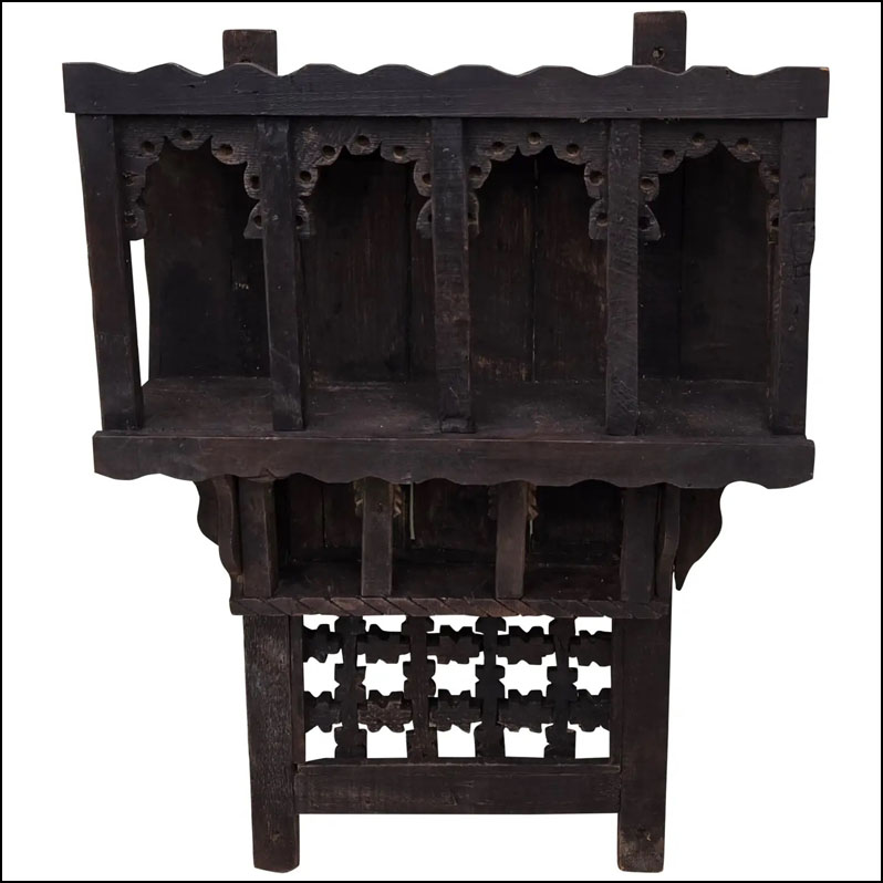 Moroccan Reclaimed Wooden Shelf / Size 3 – All Carved
