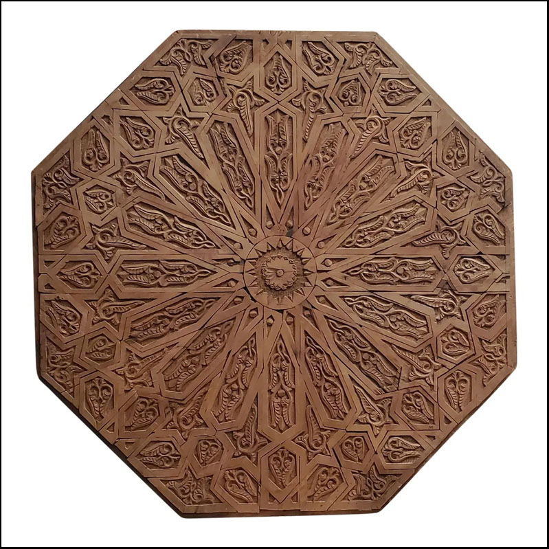 Moroccan Hand Carved Ceiling Medallion / Wall Hanging