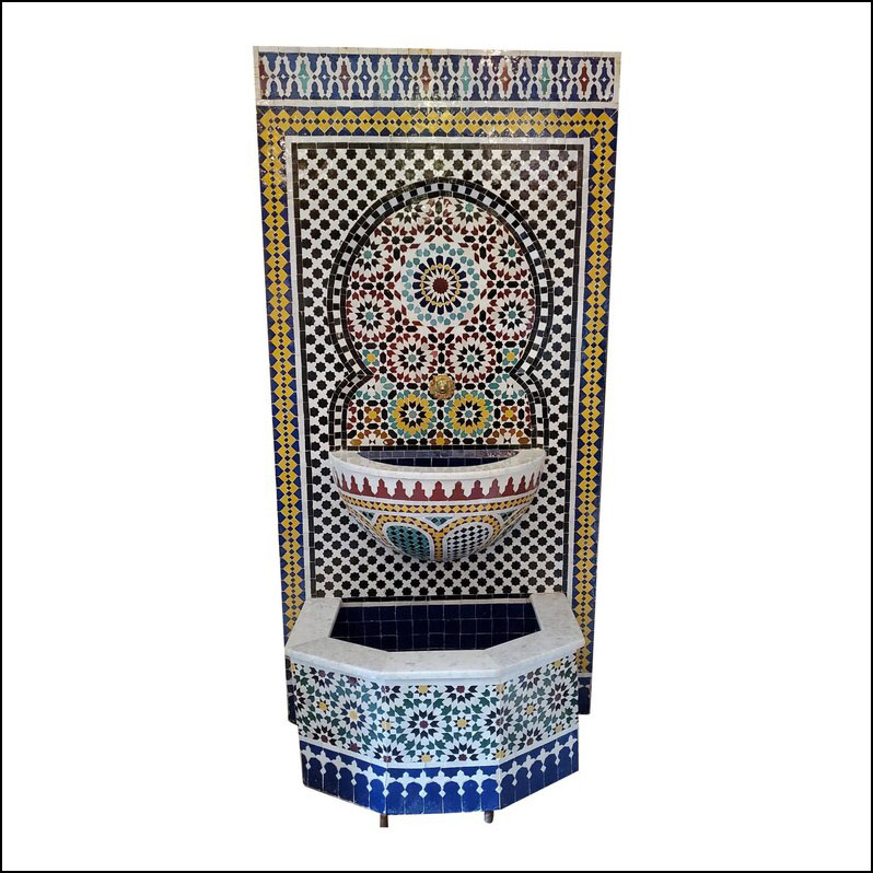 Extra Large Multicolor Mosaic Fountain, Fes, XXL