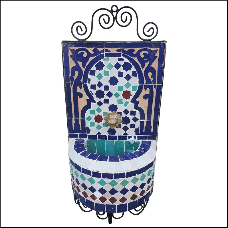 France Miniature Moroccan Mosaic Fountain