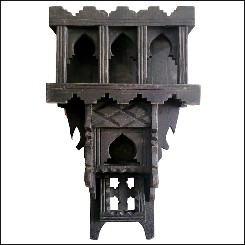 Moroccan Carved Wooden Shelf / Size 1