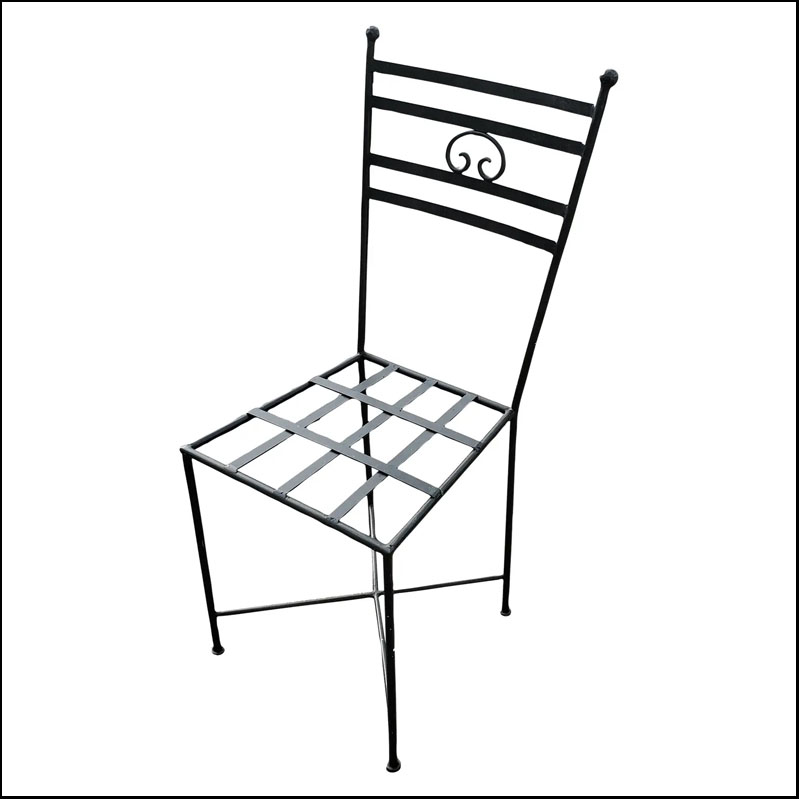 Mustache Style Wrought Iron Chair