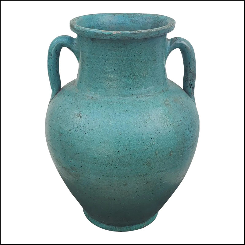 Moroccan Vintage Turquoise Jar / Urn